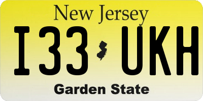NJ license plate I33UKH
