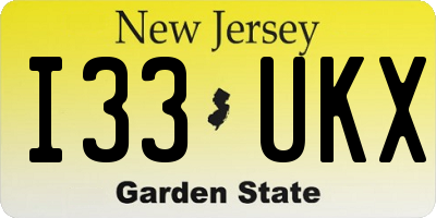 NJ license plate I33UKX