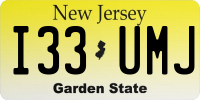 NJ license plate I33UMJ