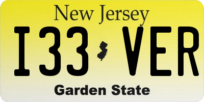NJ license plate I33VER