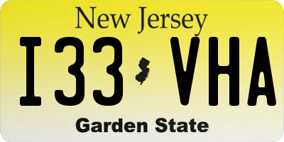 NJ license plate I33VHA