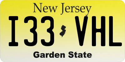 NJ license plate I33VHL