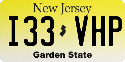 NJ license plate I33VHP