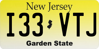 NJ license plate I33VTJ