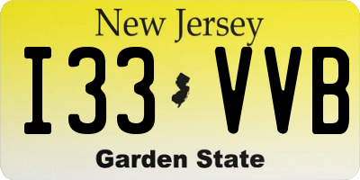 NJ license plate I33VVB