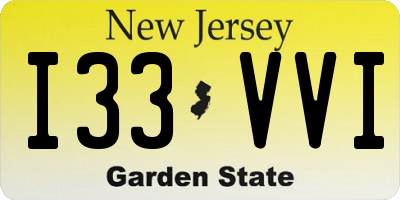 NJ license plate I33VVI
