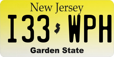 NJ license plate I33WPH