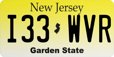 NJ license plate I33WVR