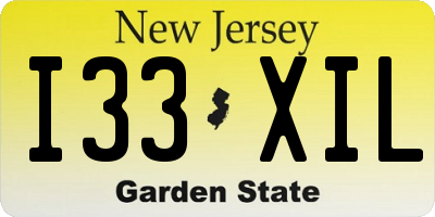 NJ license plate I33XIL