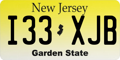 NJ license plate I33XJB