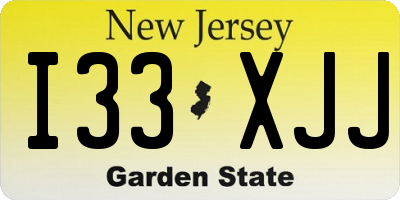 NJ license plate I33XJJ
