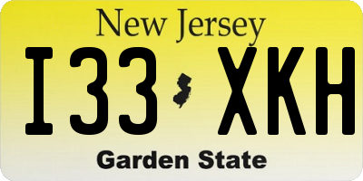 NJ license plate I33XKH
