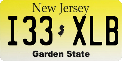 NJ license plate I33XLB