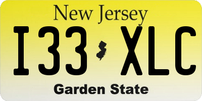 NJ license plate I33XLC