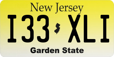 NJ license plate I33XLI