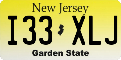 NJ license plate I33XLJ