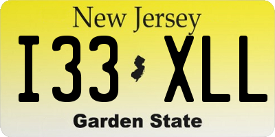 NJ license plate I33XLL