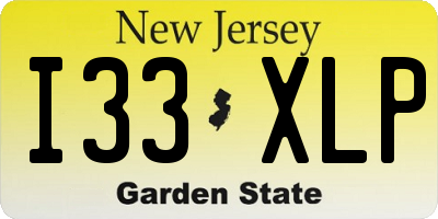 NJ license plate I33XLP
