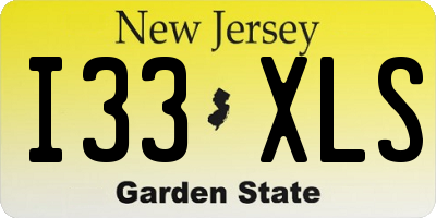 NJ license plate I33XLS