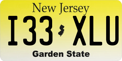 NJ license plate I33XLU