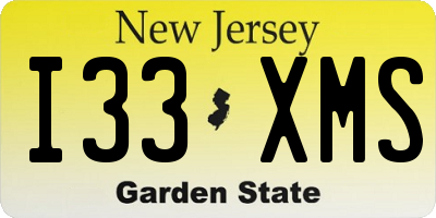 NJ license plate I33XMS
