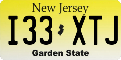 NJ license plate I33XTJ