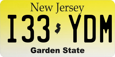 NJ license plate I33YDM