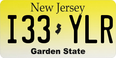 NJ license plate I33YLR