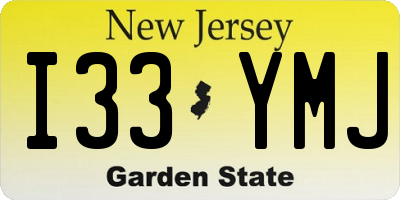 NJ license plate I33YMJ