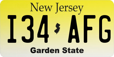 NJ license plate I34AFG