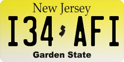 NJ license plate I34AFI