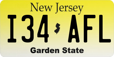 NJ license plate I34AFL