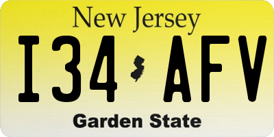NJ license plate I34AFV