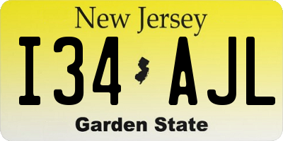 NJ license plate I34AJL