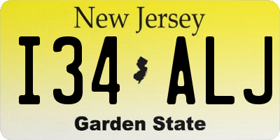 NJ license plate I34ALJ
