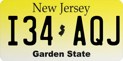 NJ license plate I34AQJ