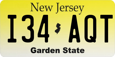 NJ license plate I34AQT