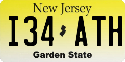 NJ license plate I34ATH