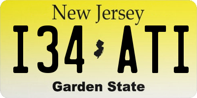 NJ license plate I34ATI