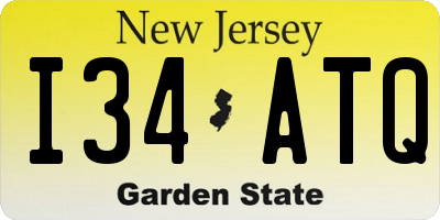 NJ license plate I34ATQ