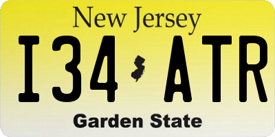 NJ license plate I34ATR
