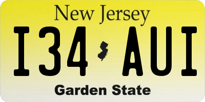 NJ license plate I34AUI