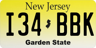 NJ license plate I34BBK