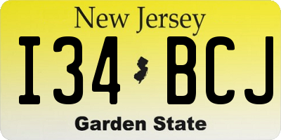 NJ license plate I34BCJ