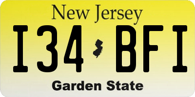 NJ license plate I34BFI