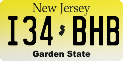 NJ license plate I34BHB