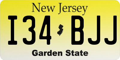 NJ license plate I34BJJ