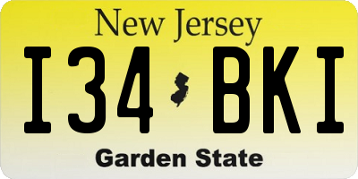 NJ license plate I34BKI