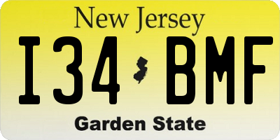 NJ license plate I34BMF