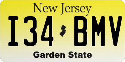 NJ license plate I34BMV